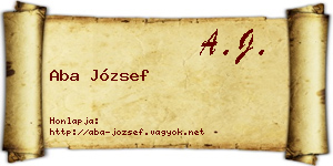 Aba József névjegykártya