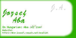 jozsef aba business card